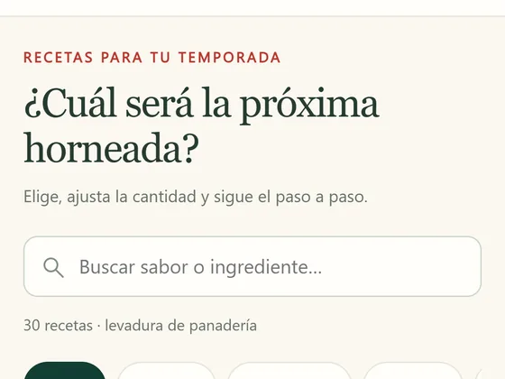 Pantalla real: Recetas