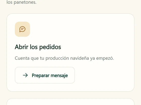 Pantalla real: Kit de ventas